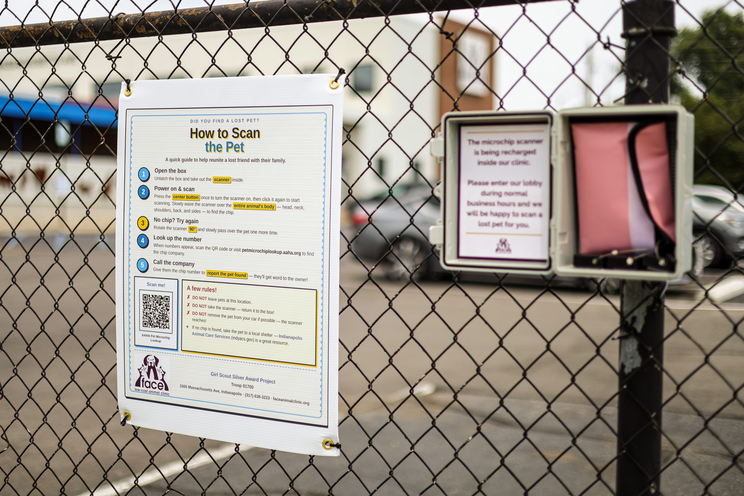 Did you find a lost pet? This microchip scanner is open 24/7.